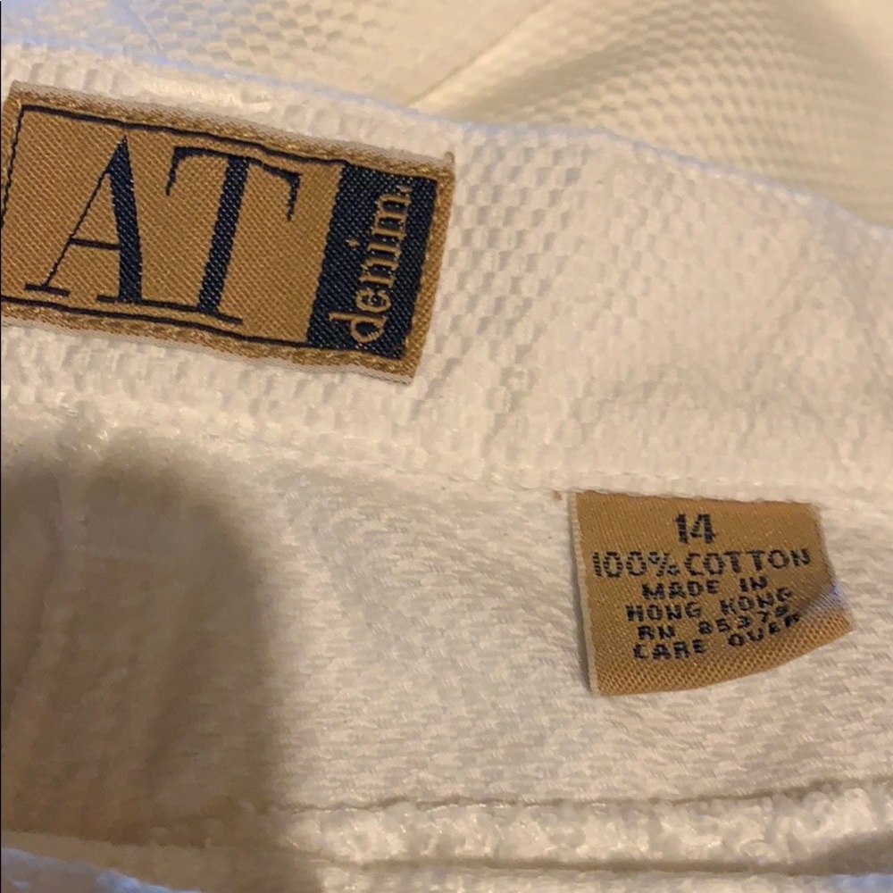 Ann Taylor white pique jeans - Picture 5 of 5